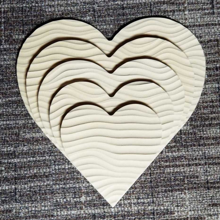 Sculpted Panels Heart Shaped Flow Artist Panel